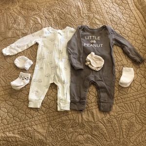 Carter’s newborn footless sleep and play unisex